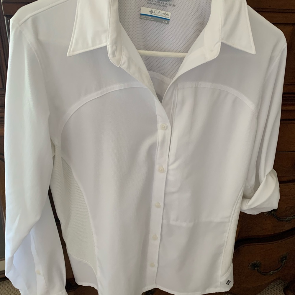 Columbia Women's White Button Down Shirt